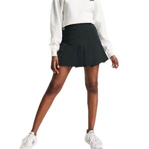 Abercrombie & Fitch Pleated Tennis Skirt Skort In Black Women’s Size Medium